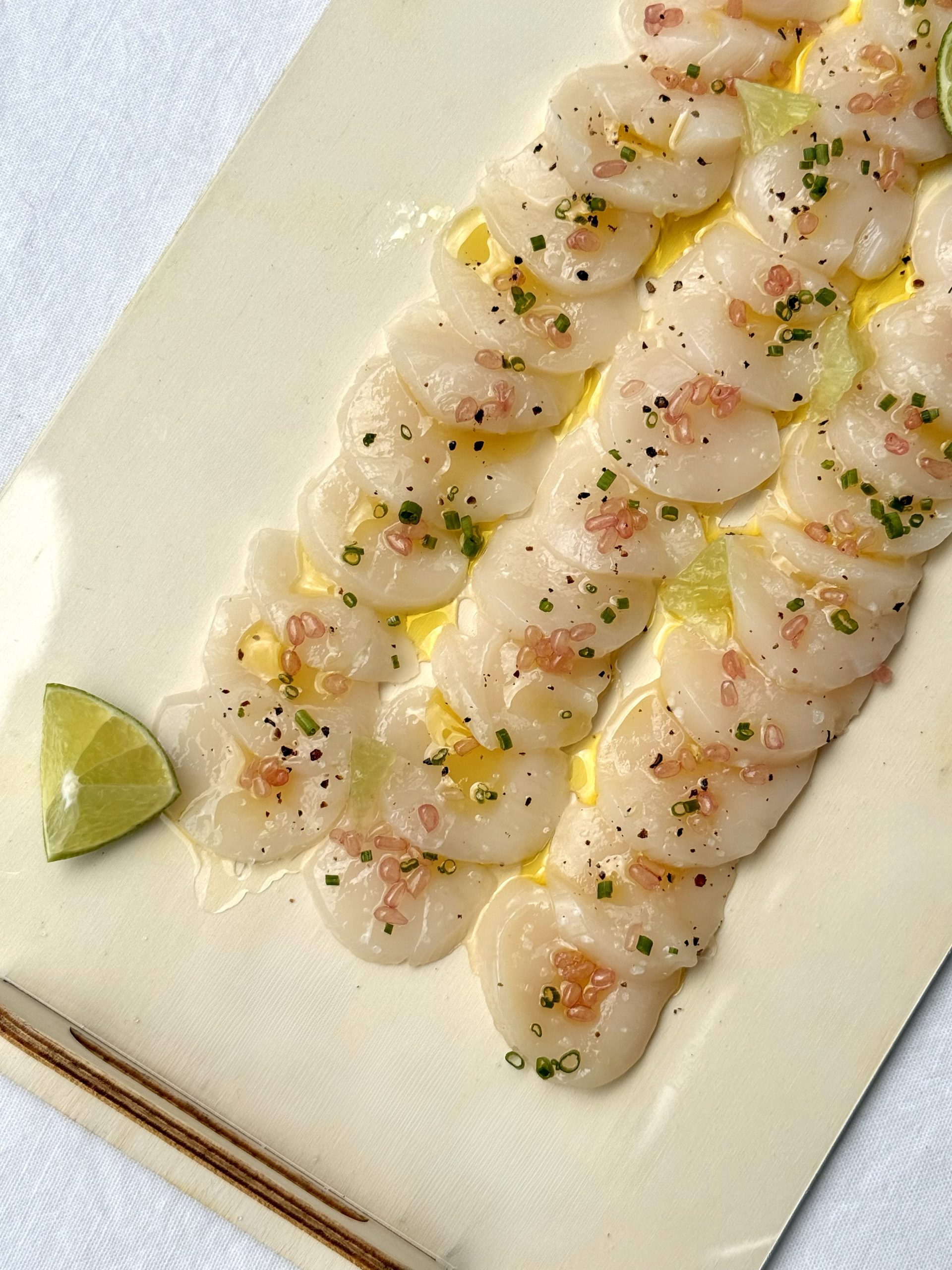 recette noix de saint-Jacques crues l'isle-sur-la-Sorgue